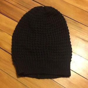 Black knit beanie